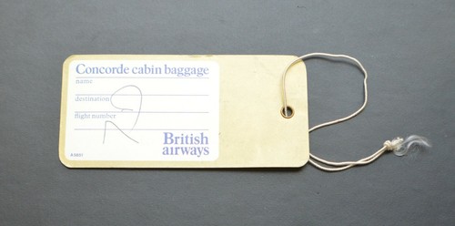 British Airways Paper Concorde Luggage Tag (1980/90s) - Picture 2 of 3