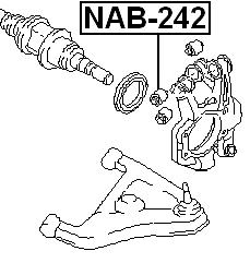 Buje de nudillo de suspensión (estándar S13) para Nissan 240SX 1990 (CAN) Foto 2 de 3