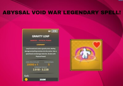  GRAVITY LEAP  ABYSSAL VOID DUNGEON QUEST LEGENDARY SPELL (READ DESC)