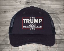Take America Back - Trump 2024 - Embroidered Mesh Hat