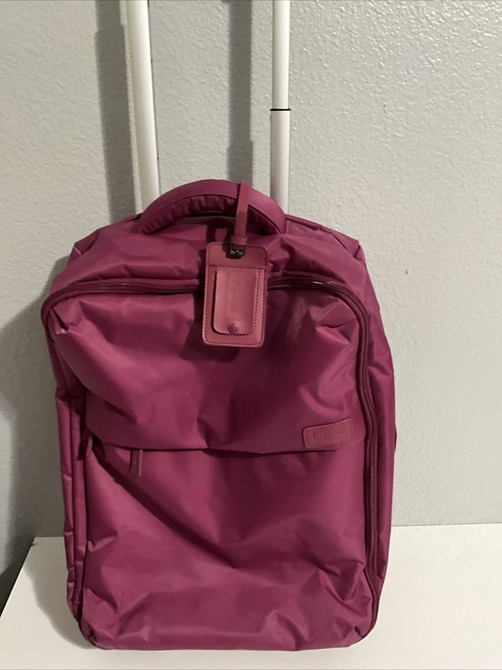 Lipault Plume Nylon 2Wheel Luggage 22” And Carry On Bag Soft Shell
