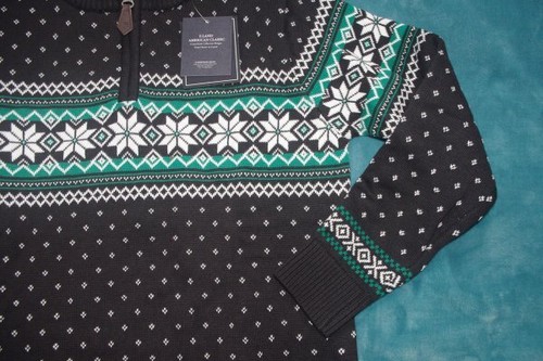 Kids E.Land Nordic Design Sweater-Sz 12-NWT-Black-100% Cotton-Holiday - Picture 3 of 4