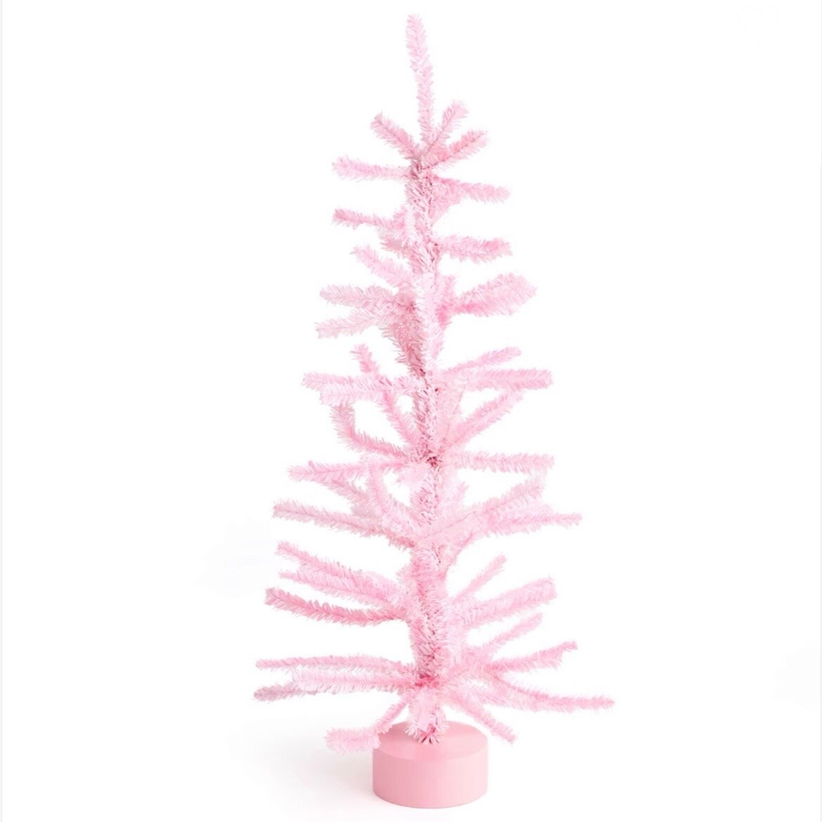 Pink Holiday Mini Christmas Tree 24 Inches No Lights or Ornaments