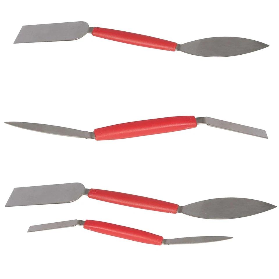 LEVOX Square And Leaf Trowel Set Small Large Finishing Pointing Filling Tools