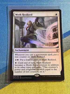 mtg prerelease promo cards Magic the Gathering MTG Dragons of Tarkir Prerelease Promo MYTH REALIZED  Foil