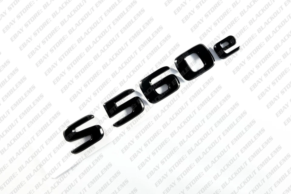 Insignias emblemas negros brillantes para Mercedes-Benz S560e W140 W220 W221 W222 W223 Foto 2 de 4