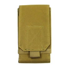 Tactical Army MOLLE Bag Hook Loop Belt Pouch Holster Case For Cell Phones - Tan