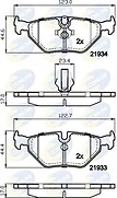Brake Pad Rear Axle To Fit Alpina Roadster S 03->05, BMW 3 98->07, Z1 88->91, Z3