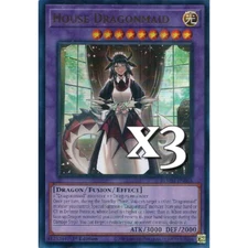 3x XHouse Dragonmaid BLMM-EN063 Ultra Rare NM 1st Ed YUGIOH