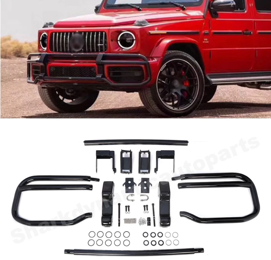 Protector rejilla negro parachoques mercedes benz clase g 2019-2022 w464 g63 g550 Foto 2 de 4