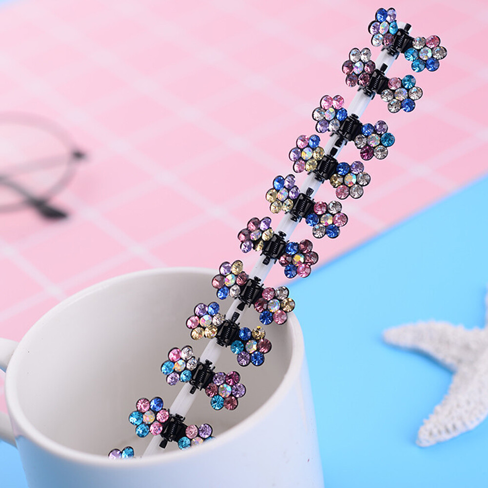 Rhinestone Claw Hair Clips for Women Girls Small Flower Durable Metal Stylish Amazon.com : YISSION Mini Rhinestone Hair Claw Clips - Fancy  main image 4
