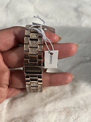NWT Steve Madden NYC Rose Gold and Multicolor Crystal Womens Watch Steve Madden Women main image 4