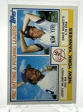 1983 Topps Yankees Leaders/Checklist Baseball Card #81 NM-Mint FREE SHIPPING