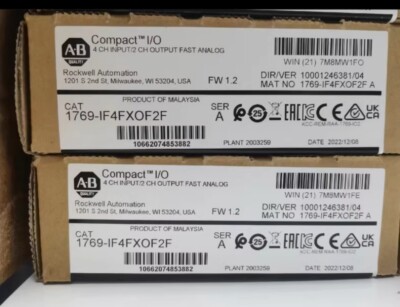 Allen Bradley1769-IF4FXOF2F /A CompactLogix High Speed I/O Moudle UPS shipping
