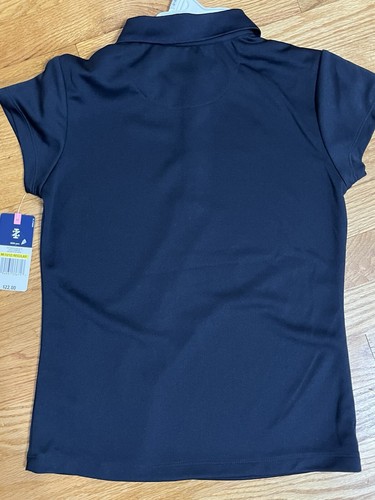 Izod Girls Schoolwear Approved Short Sleeve Navy Polo 10/12 - Picture 2 of 2