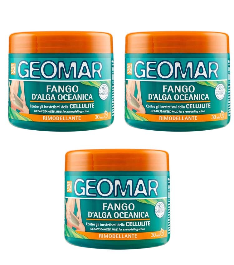 Geomar Fango d'Alga Oceanica 3x650g - Trattamento Cellulite Professionale