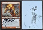 SKETCHED MtG Velhagen Magic Artist Proof _ M14 _ REGATHAN FIRECAT _ VHTF 1/50!