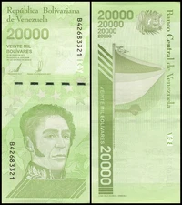 Venezuela 20000 Bolivar Soberano, 2019, P-110, Used