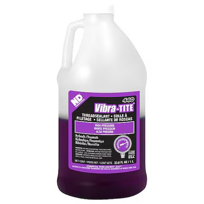 Vibra-Tite 44000 Pipe Thread Sealant, 440, Purple, Liquid, 1 L Bottle