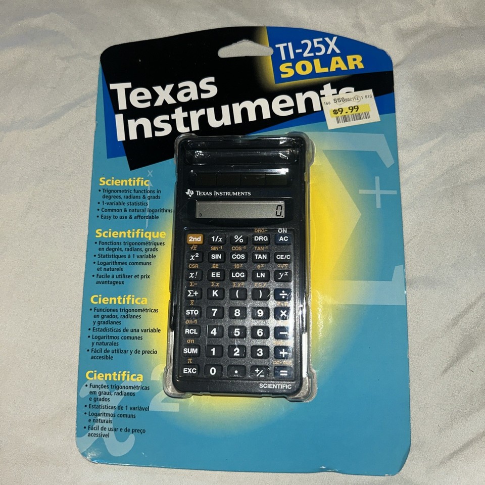 SEALED 1997 Vintage New Texas Instruments TI-25X Solar Scientific Calculator