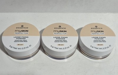 Lot of 3 Essence My Skin Perfector Loose Fixing Powder 10 LIGHT 0.21 Oz x3 NWOB