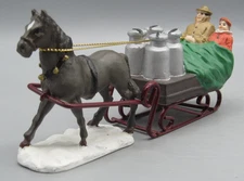 1994 SANTA'S BEST CHRISTMAS IN VERMONT HORSE PULLING SLEIGH VILLAGE ACCESSORY