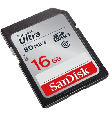 Original SanDisk 16GB SDHC Karte Speicherkarte memory card Class 10 80MB/s Ultra