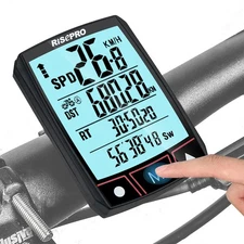 Bicycle Speedometer and Odometer Wireless Waterproof Touchscreen Bike Computer