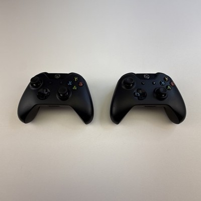Microsoft Xbox One Wireless Controller, Black Model 1537 Lot Of 2