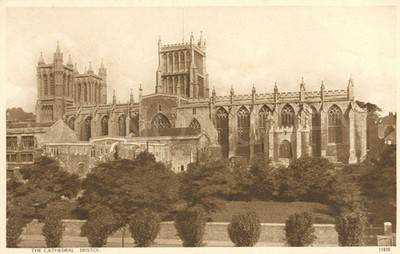 Bristol Vintage Postkarte England Kathedrale Architektur