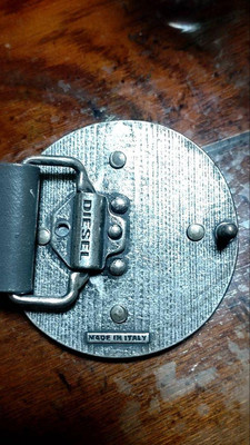 DIESEL ベルト サイズ 85/34 Diesel Men Round Metal Buckle Belt Gray Size 85/34 Almost unused