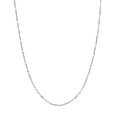 Panzerkette Damen 9 kt Weißgold - 18 Zoll