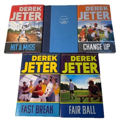 Kids Baseball Books Derek Jeter Hit & Miss Change Up The Contract Lot Of 5