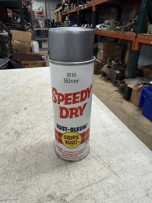 Vintage 1972 Speedy Dry Spray Paint Can, 6.5 Oz, Silver By Rustoleum