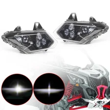 LED Headlight Hi-Lo Beam Headlamp Fit For Can Am Maverick X3 XDS XRS Max Turbo