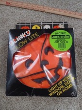 Vintage Blinky GlowLite Jack-O-Lantern Pumpkin Halloween Wall Decor Works