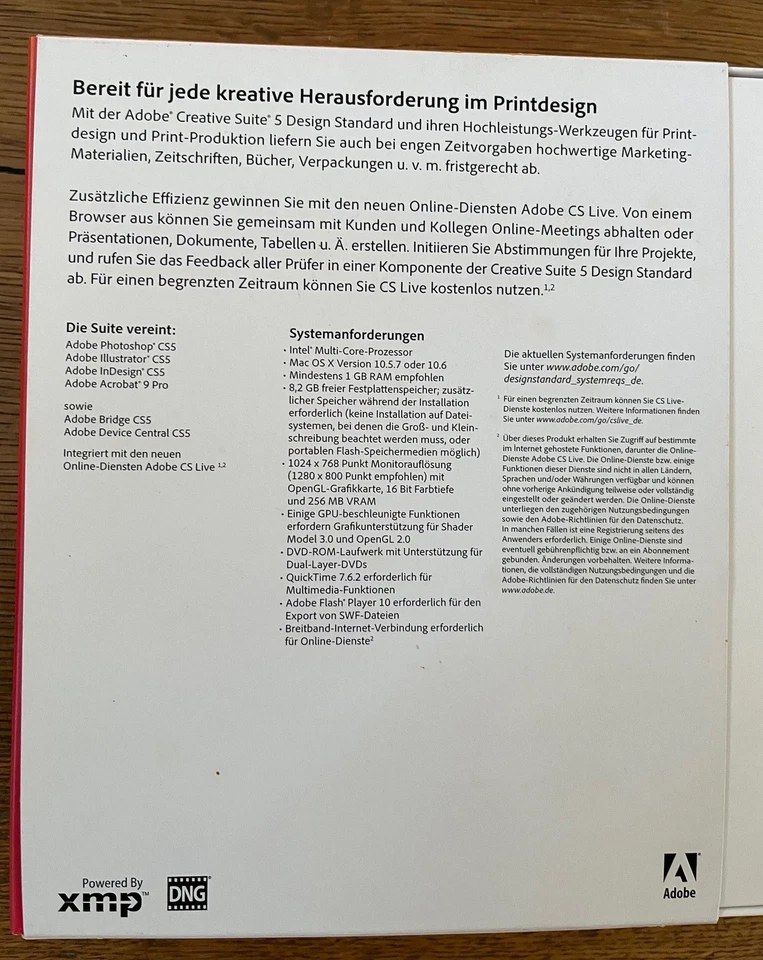 Mac Adobe Creative Suite CS5 Standard Photoshop InDesign Illustrator Accobat Pro - Bild 3 von 3