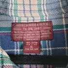 VTG Abercrombie & Fitch The Big Shirt Mens XL Green Plaid Flannel 90's Grunge