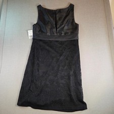 Velvet Torch Little Black Dress Women’s M NWT Lace Overlay Sleeveless USA Made
