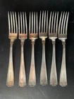 Gorham Sterling Silver Dinner Forks, Set of 6, Pat 1913, 8.14 Troy Oz