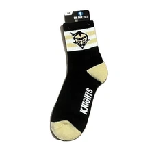 For Bare Feet NCAA Central Florida Knights 5 Stripe Logo Quarter Sock-L