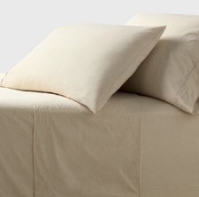 Threshold 250 Thread Count Organic Cotton Percale 4-Piece Sheet Set