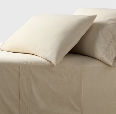 Threshold 250 Thread Count Organic Cotton Percale 4-Piece Sheet Set