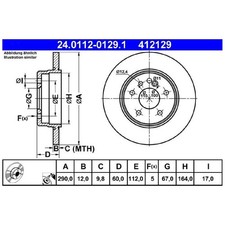 2x Bremsscheibe hinten für Mercedes S-Klasse W140 | 26237750