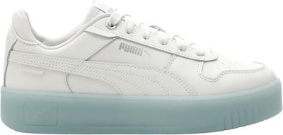 Womens Puma Carina Street Iced Casual Shoes White/Silver Size 8.5 Box No Lid