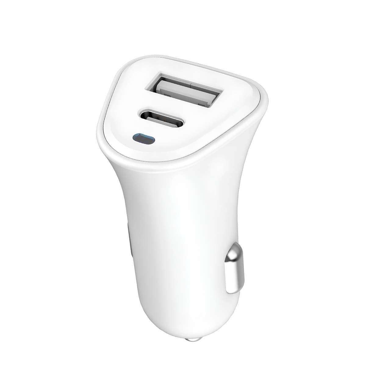 Chargeur allume-cigare USB-C et USB-A 5.4A Just Green en plastique recyclé noir