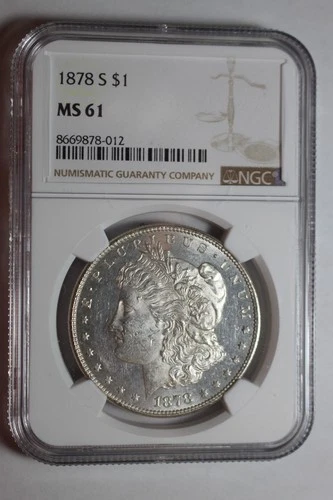 1878 S Morgan Silver Dollar MS61 NGC #12