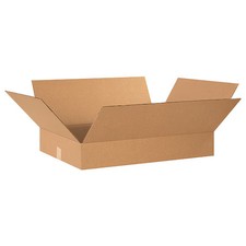 24 in x 18 in x 4 in Shipping Box, Kraft, Corrugate, Single Wall, 32 ECT Pack of