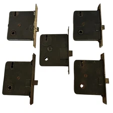 Lot Of 5 Early 1900’s Antique Interior  Mortise Key Lock Door Hardware Reclaimed