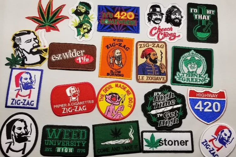 Zig Zag #225 Slow Burning Patch Vintage Style Smoking Logo